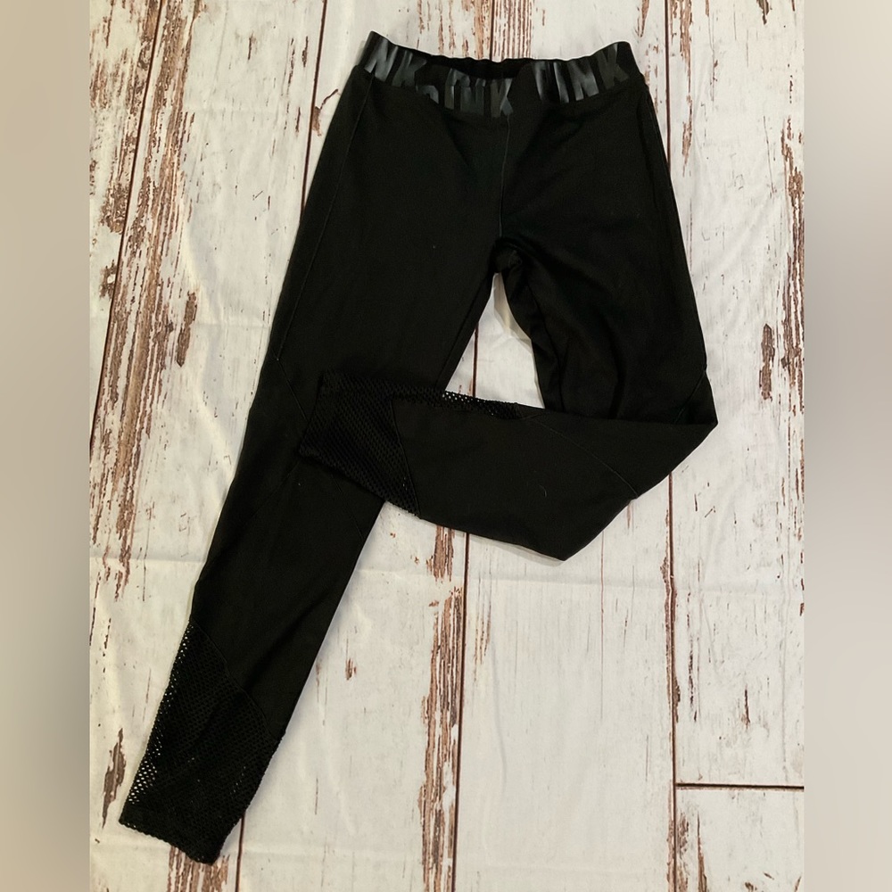 NWOT PINK ULTIMATE‎ BY VICTORIAS SECRET MESH ANKLE LEGGINGS